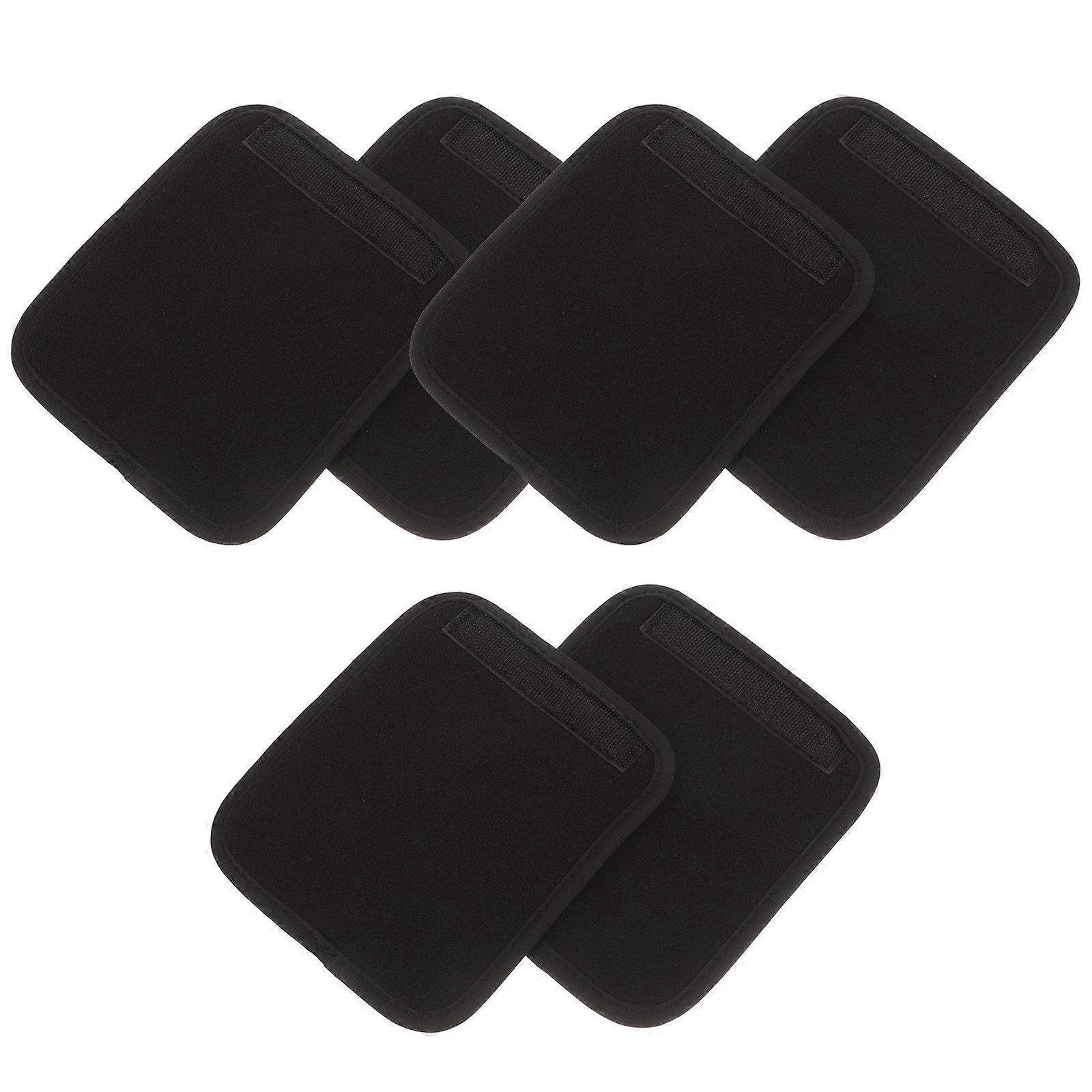 Pressure Reducing Shoulder Pad Professional Shoulder Pads Daily Use Black Polyester Fiber 6Set