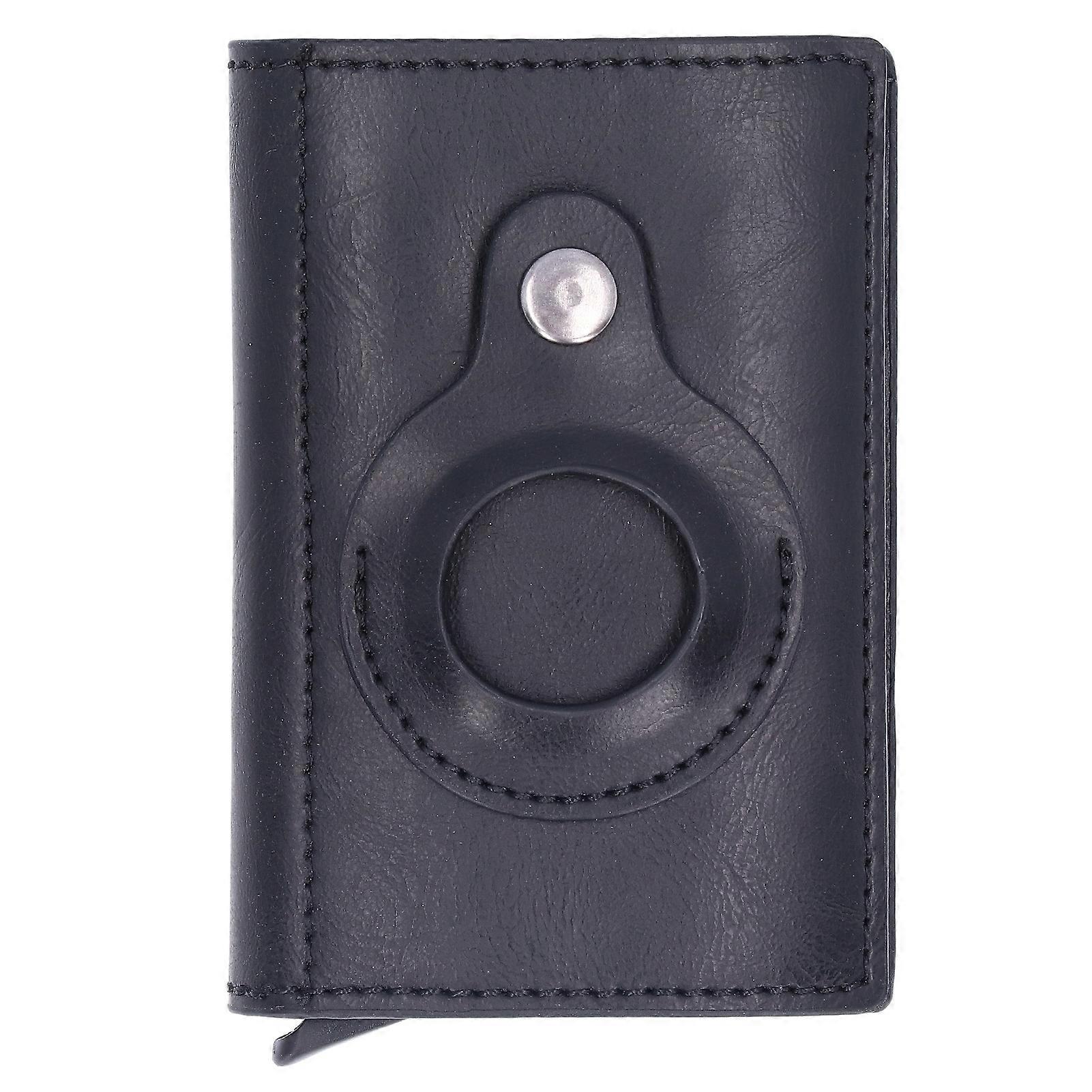 Lost Holder Case Trackable Credit Card Wallet with Blocking Anti Thief Function for Daily Use Black