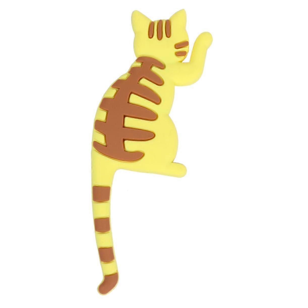 Magnetic Cat Hook Traceless Refrigerator Sticker for Easy Attachment of Notes, Keys, and Small Items - Durable High-Quality Design