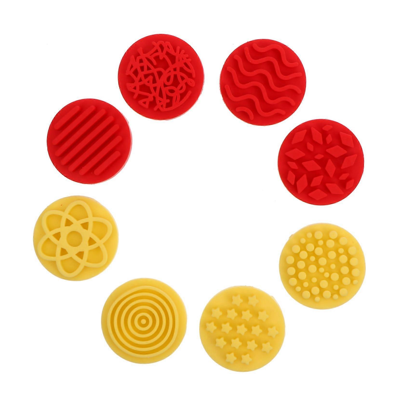 8-Piece Rubber Stamp Set for Crafting, Finger Painting, and Graffiti Art, Includes DIY Art Tools in Assorted Styles