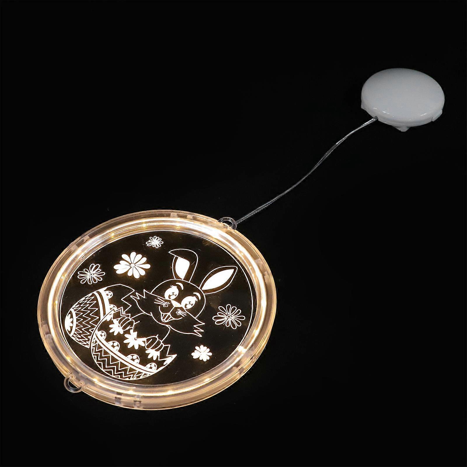 Window Lights Decorations LED Lamp Rabbit Shape Easter Celebration Home Decoration 1Pack