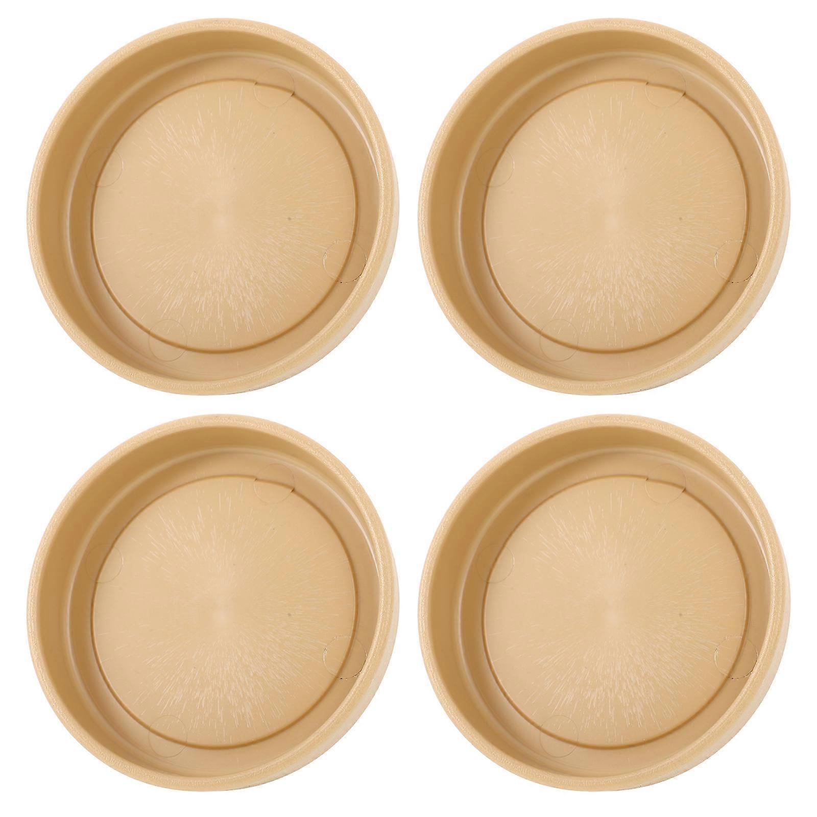 Plant Saucers Resin Drip Tray Round Heavy Duty Indoor Use 4Pcs
