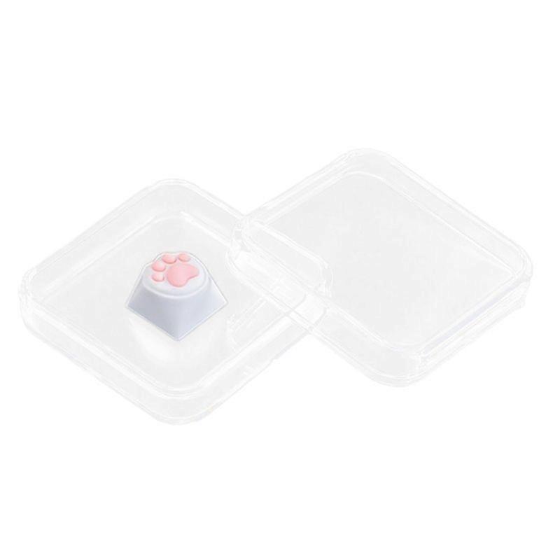 Cat Paw Keycap Set with Storage Box Organize Protector for Mechanical Keyboard
