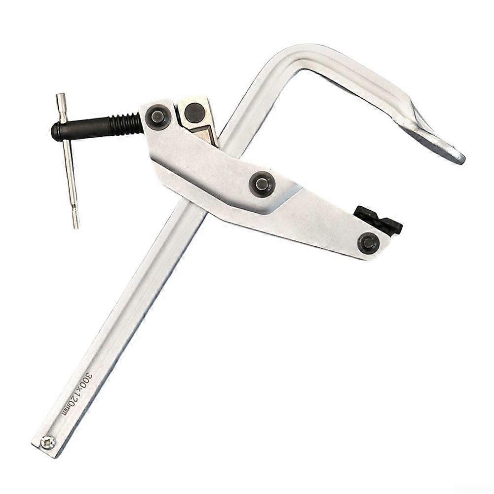 Adjustable Reach Clamp for Secure Workpiece Holding in Wood and Metal Projects, Versatile Design, Durable Steel Construction