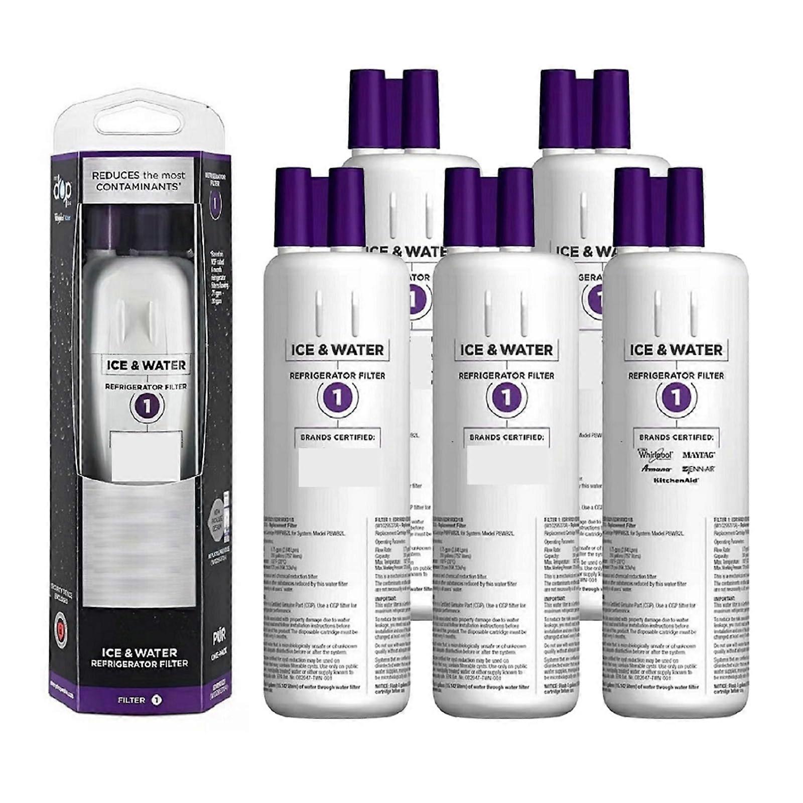 EDR1RXD1 Refrigerator Water Filter, Compatible With WHIRLPOOL, W10295370A 469081 469930 P8RFWB2L P4RFWB (5pcs)
