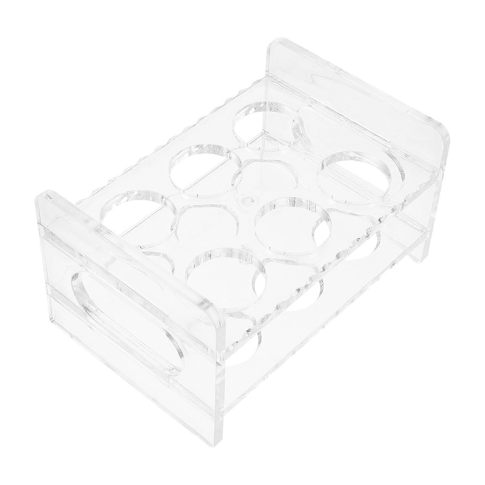 Compact Transparent Acrylic Glass Rack Hexagonal Shape For Home Party 1Pcs