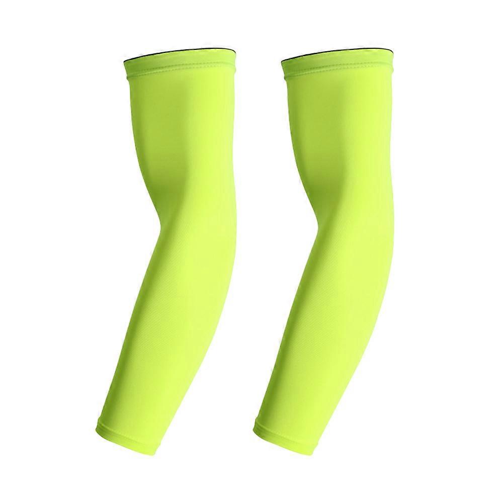 Golfers Elbow Brace Elbow Protection Pads Stretchy Long Guard Sleeve Light Green Spandex Material 1 Pair