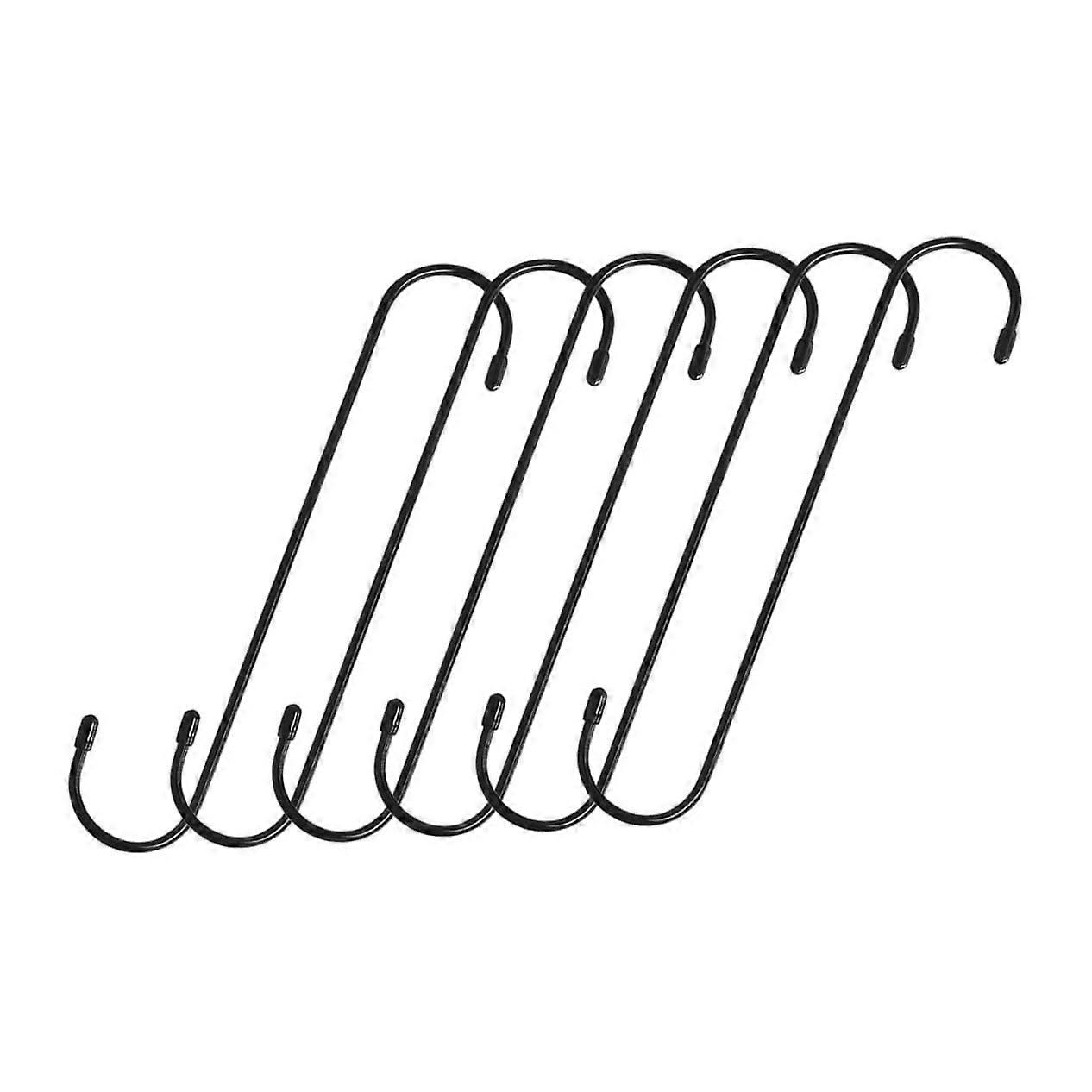 6 Pieces Connecting Hooks for Hanging HeavyDuty Hooks Industrial Hooks Heavy Construction Large Wall Hangers Iron Black