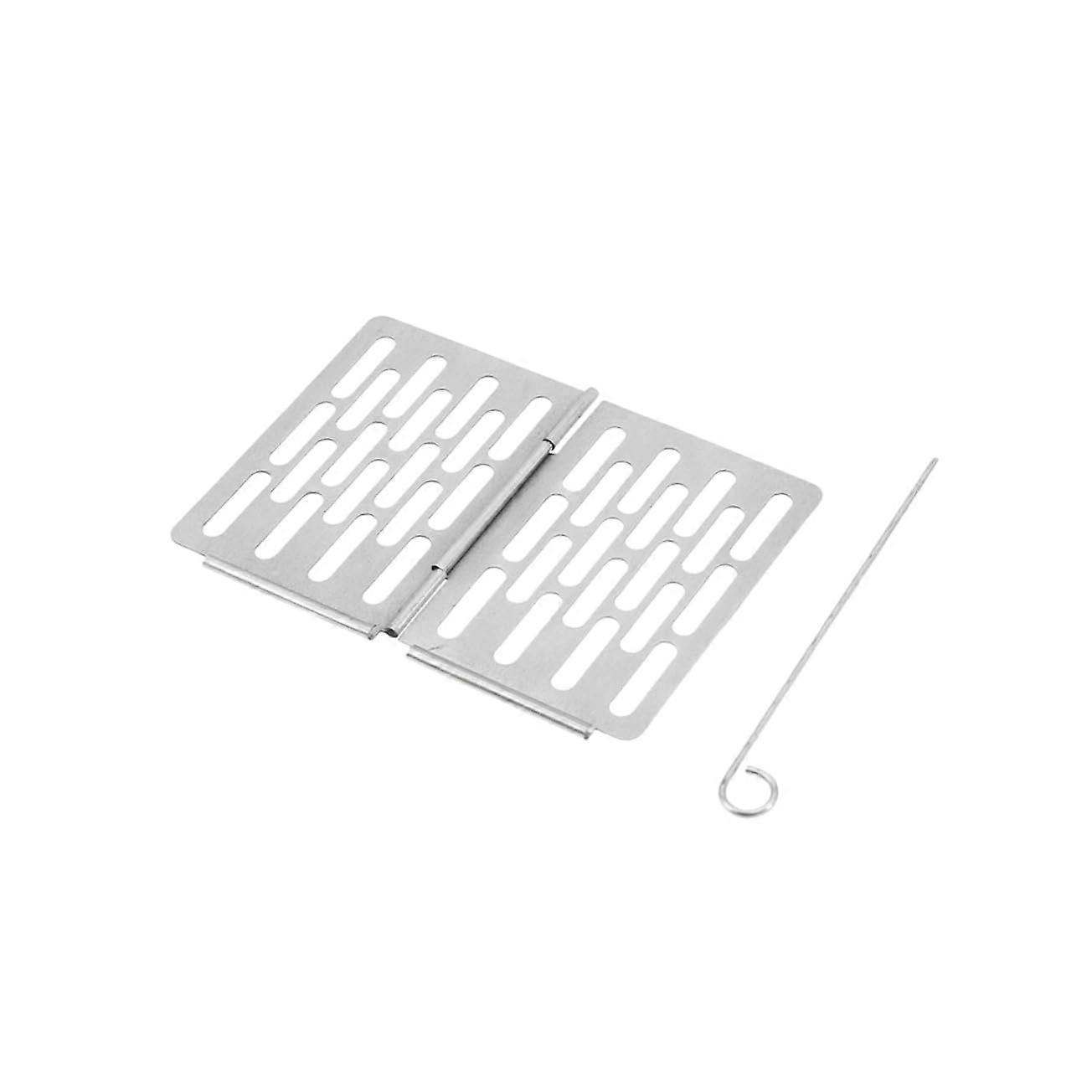 Grill Portable Folding Frame One-Piece Small Collapsible Park Grill Silver Color Includes Mini Grill Tools