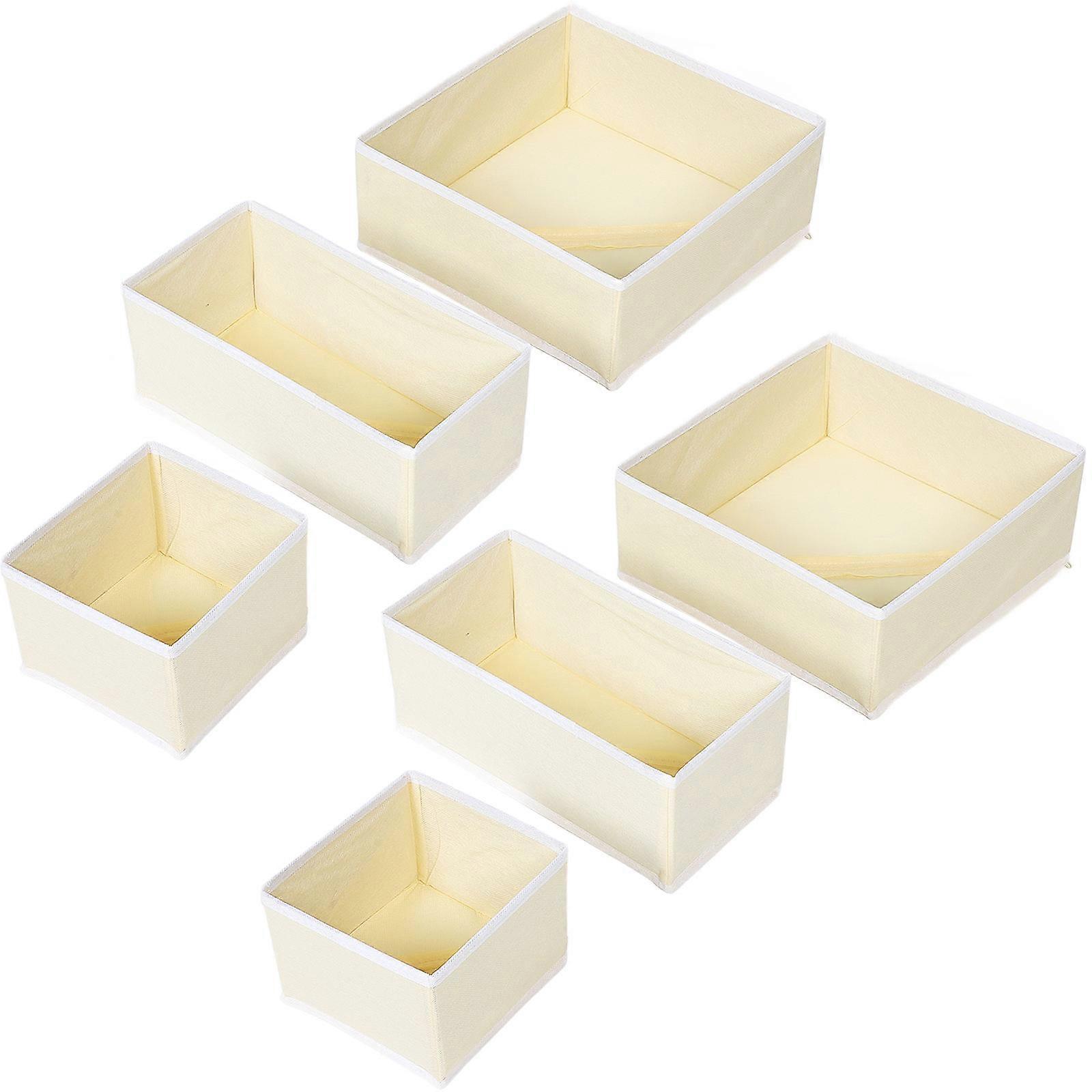 Nonwoven Fabric Drawer Organizer for Home Beige 12pcs Set Stylish Closet Shelf Storage Solution