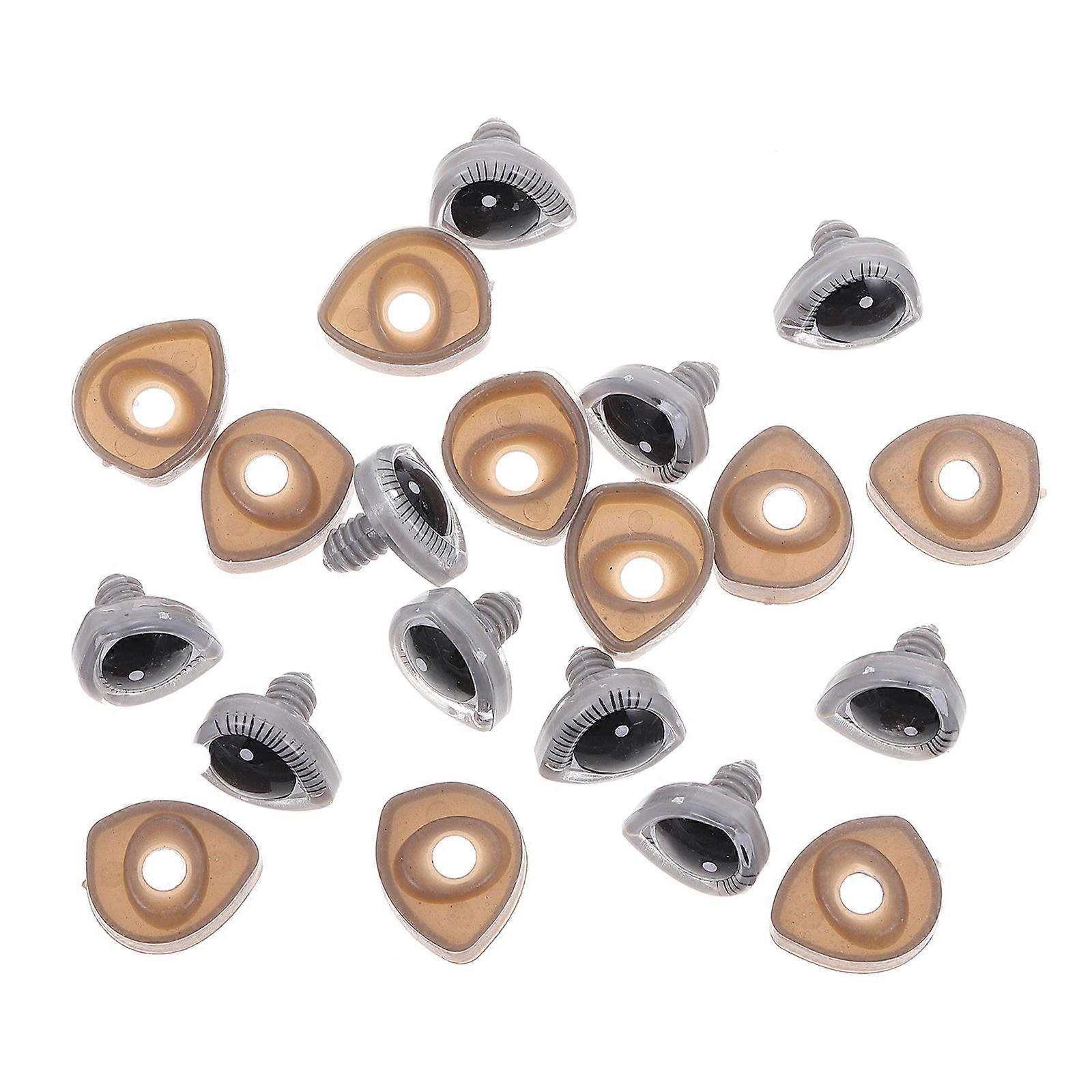 20Pcs Creative DIY Doll Eyes Round Plush Toy Accessories Design 3D Effects 20Set