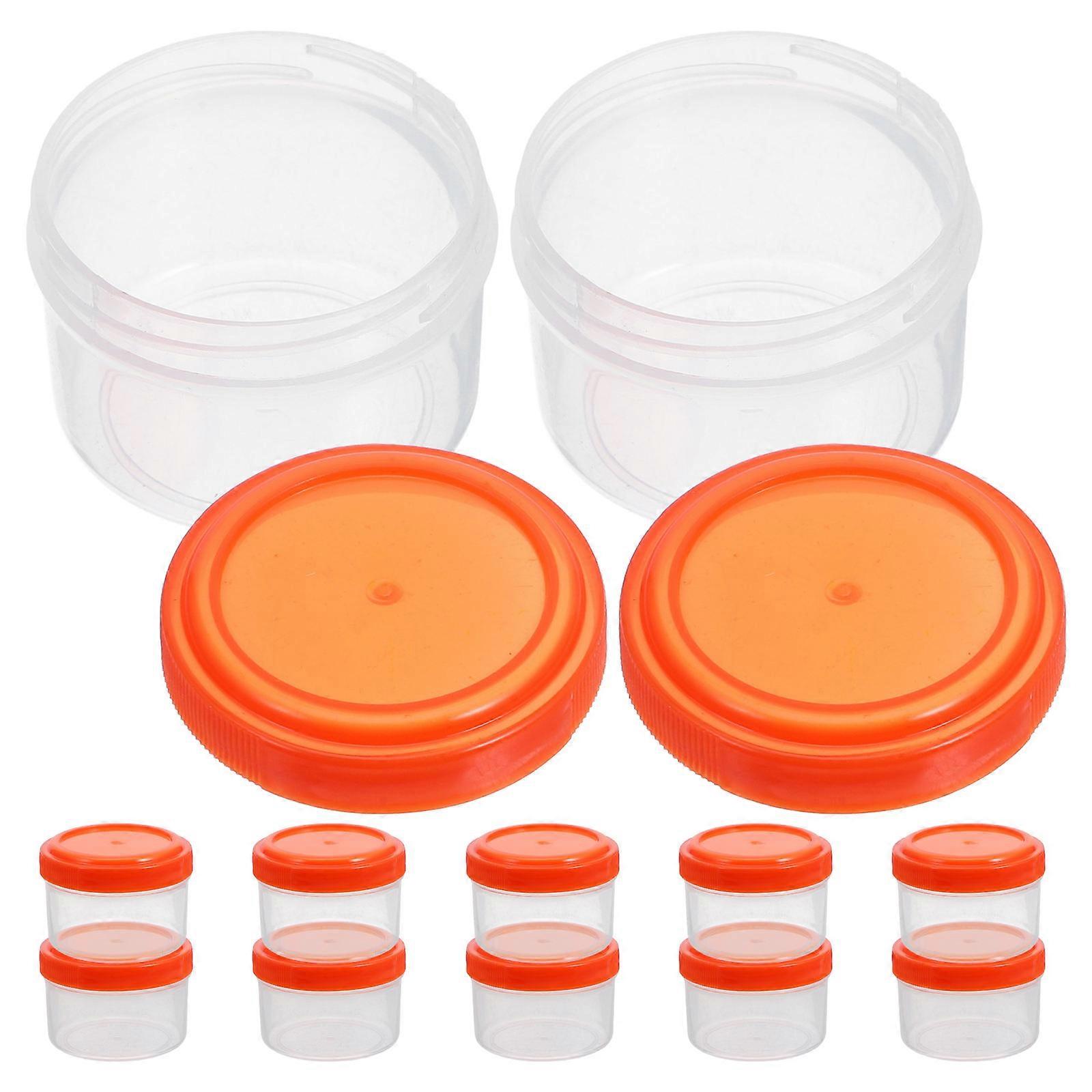 Portable Salad Dressing Containers Clear Plastic Leak-Proof Reusable For Picnics 35ml 12Pcs