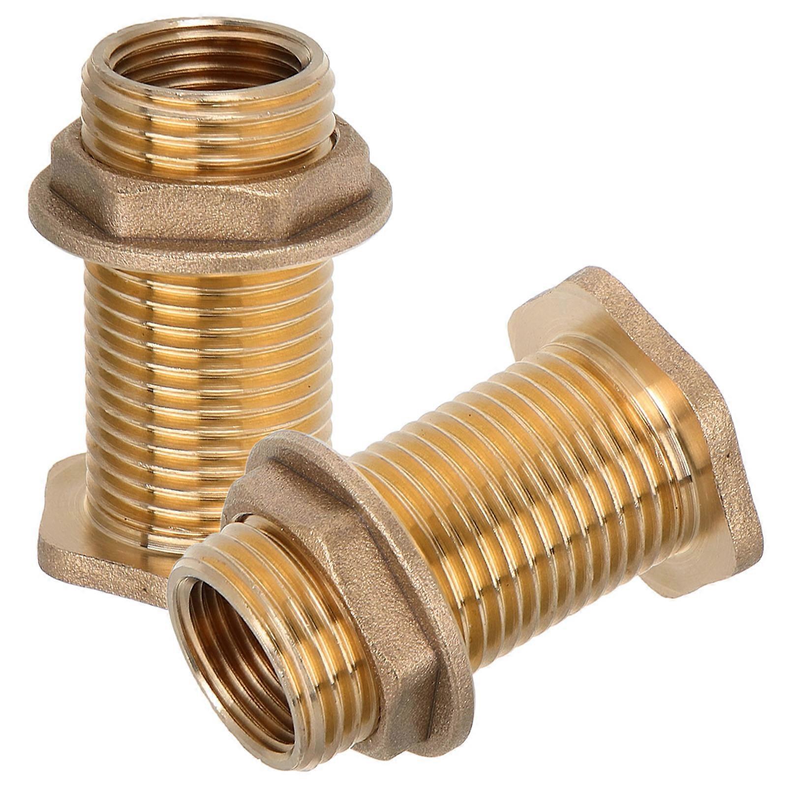 Tank Connector with Silicone Seal for DIY 1/2" Male to Male Hose Adapter Golden Multifunctional
