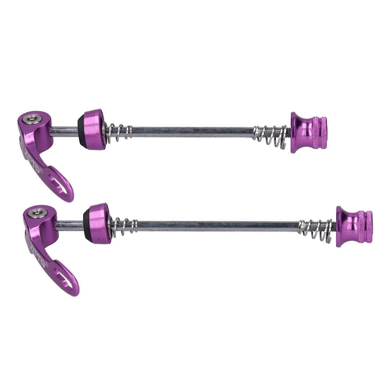 Mountain Bike Quick Release Skewers Strength Easy Installation for 99% Mountain Bikes Front Rear Skewer 2pcs (PURPLE)