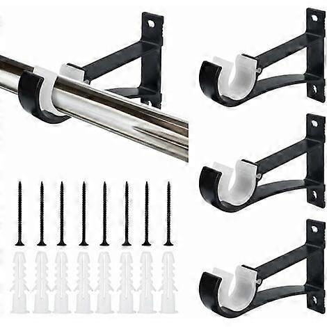 4PCS Aluminum Alloy Curtain Rod Bracket 118cm Rustproof
