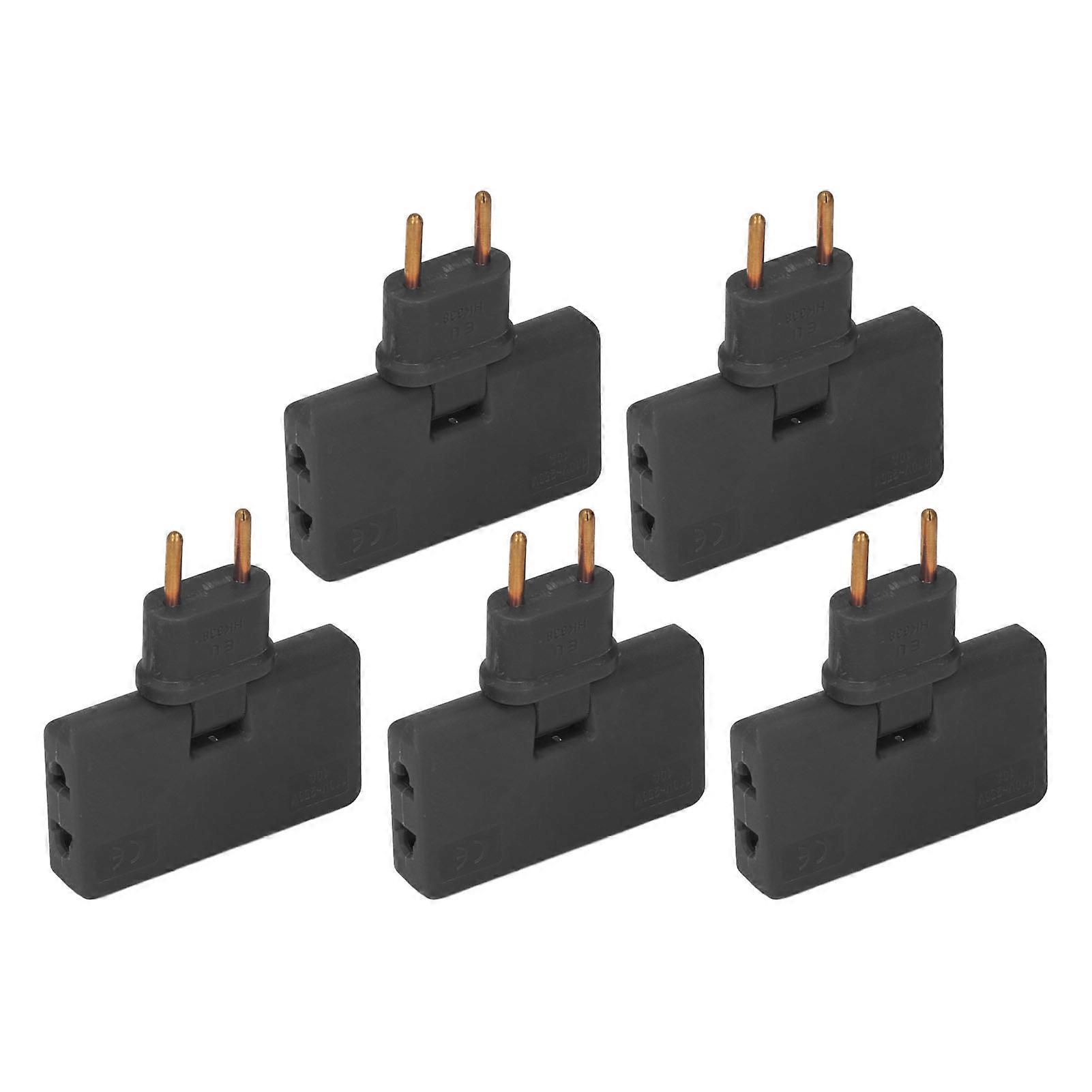 5Pcs  Socket Converter Cordless 180 Degree Extension 1 to 3  Adapter
