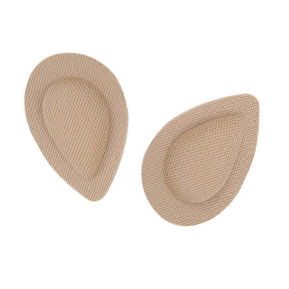 Khaki Foot Cushions Pads Waterdrop Shaped For Women Comfortable 7.2X4.8X0.1Cm Relief 1 Pair
