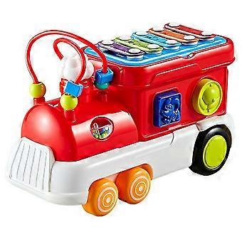 JSL88-20 Multifunctional Cartoon Train Xylophone Educational Toy for Babies Toddlers Music Learning
