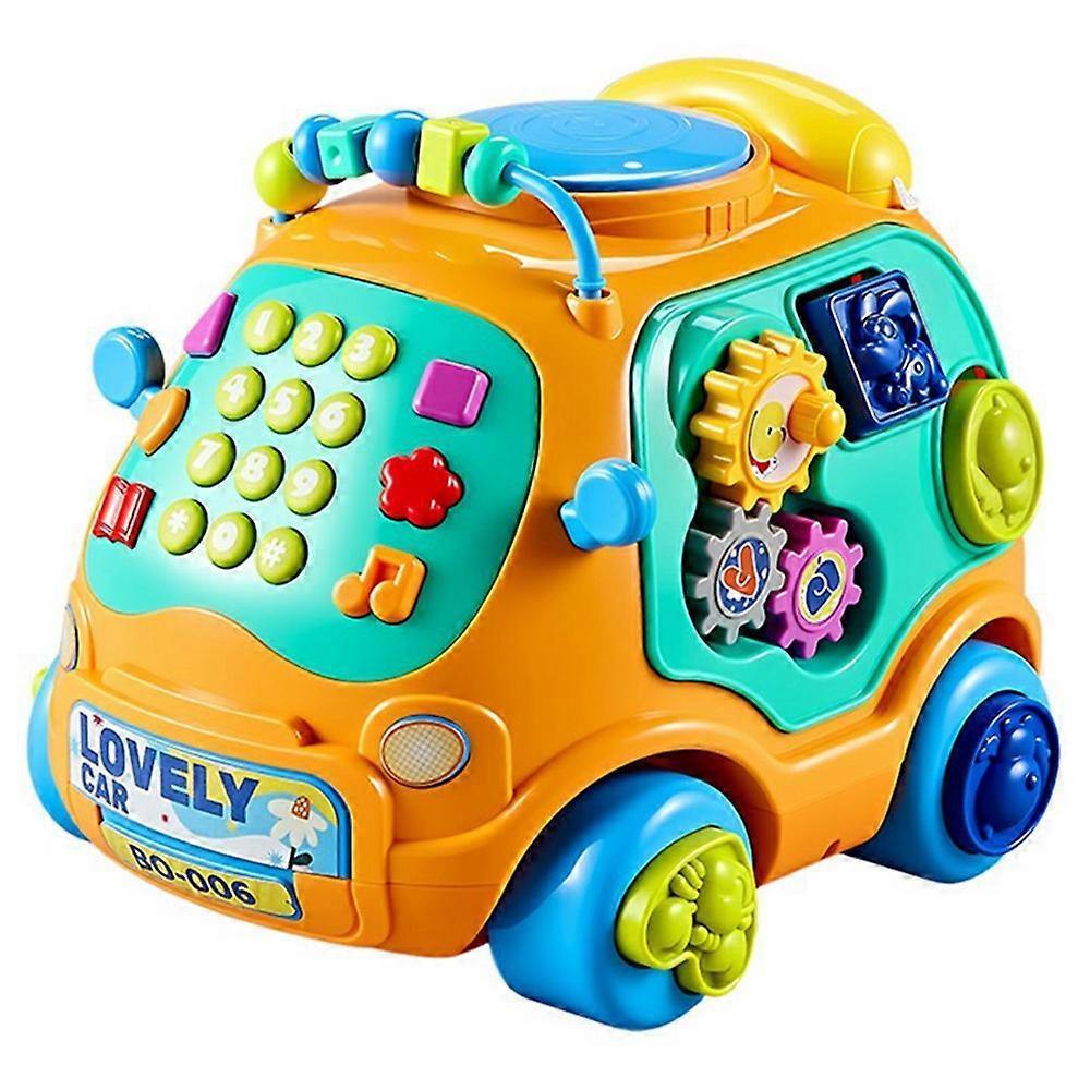 JSL88-19 Multifunction Cartoon Car Phone Toy for Toddlers Early Learning Baby Music Telephone