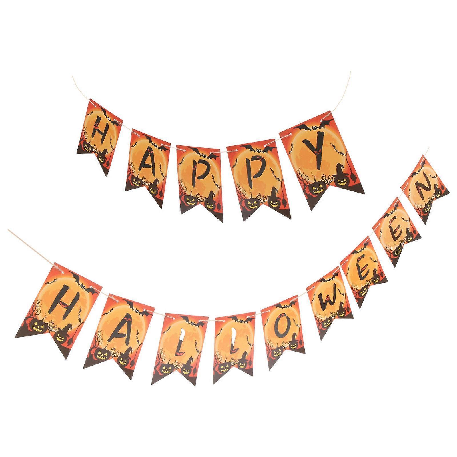 ליל כל הקדושים תליית באנר נייר קישוט ברור הדפסה מקורה חיצוני מסיבת תפאורה לחברי משפחה