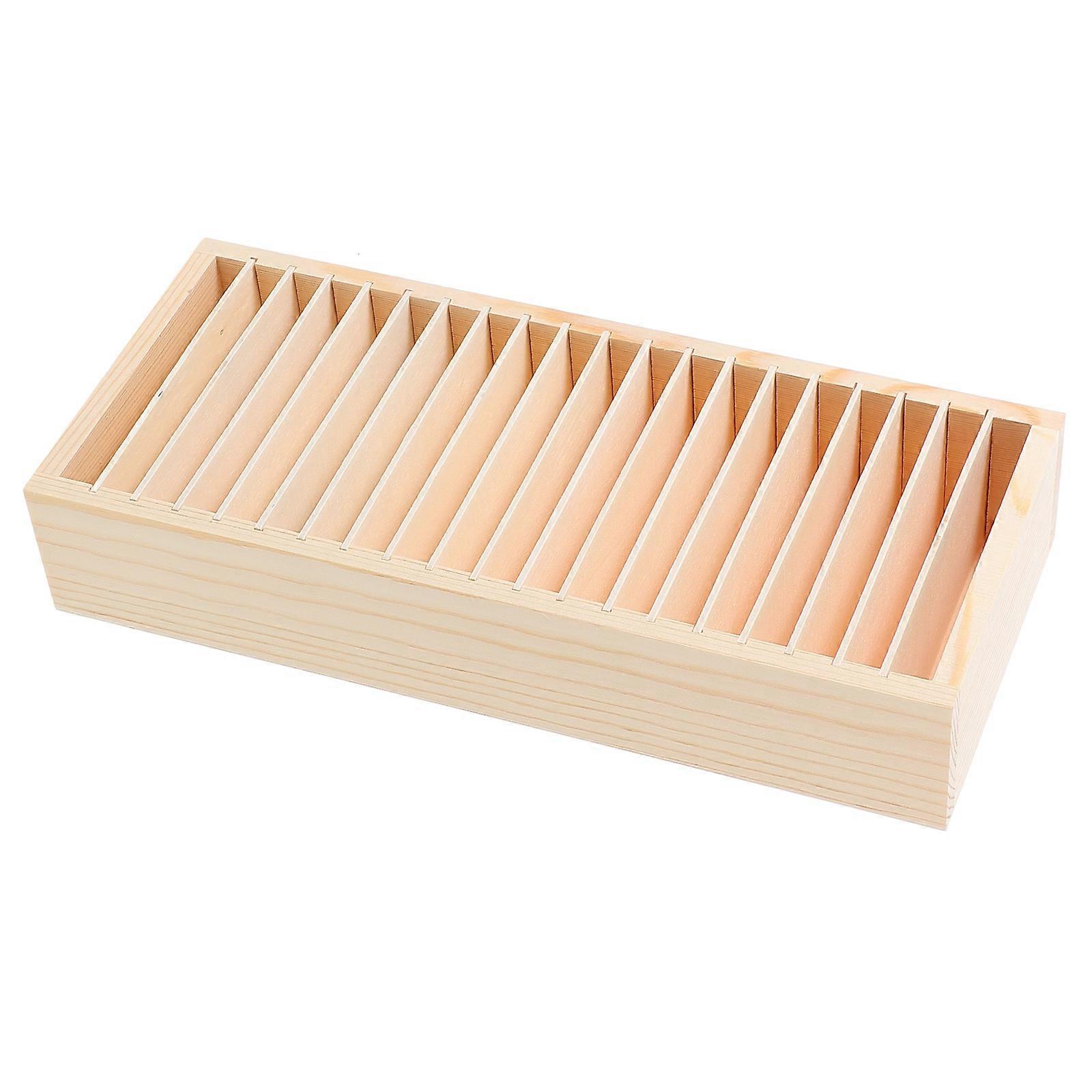 Wood Business Card Holder Storage Box Compact Size For General Consumers At Home 1Pcs