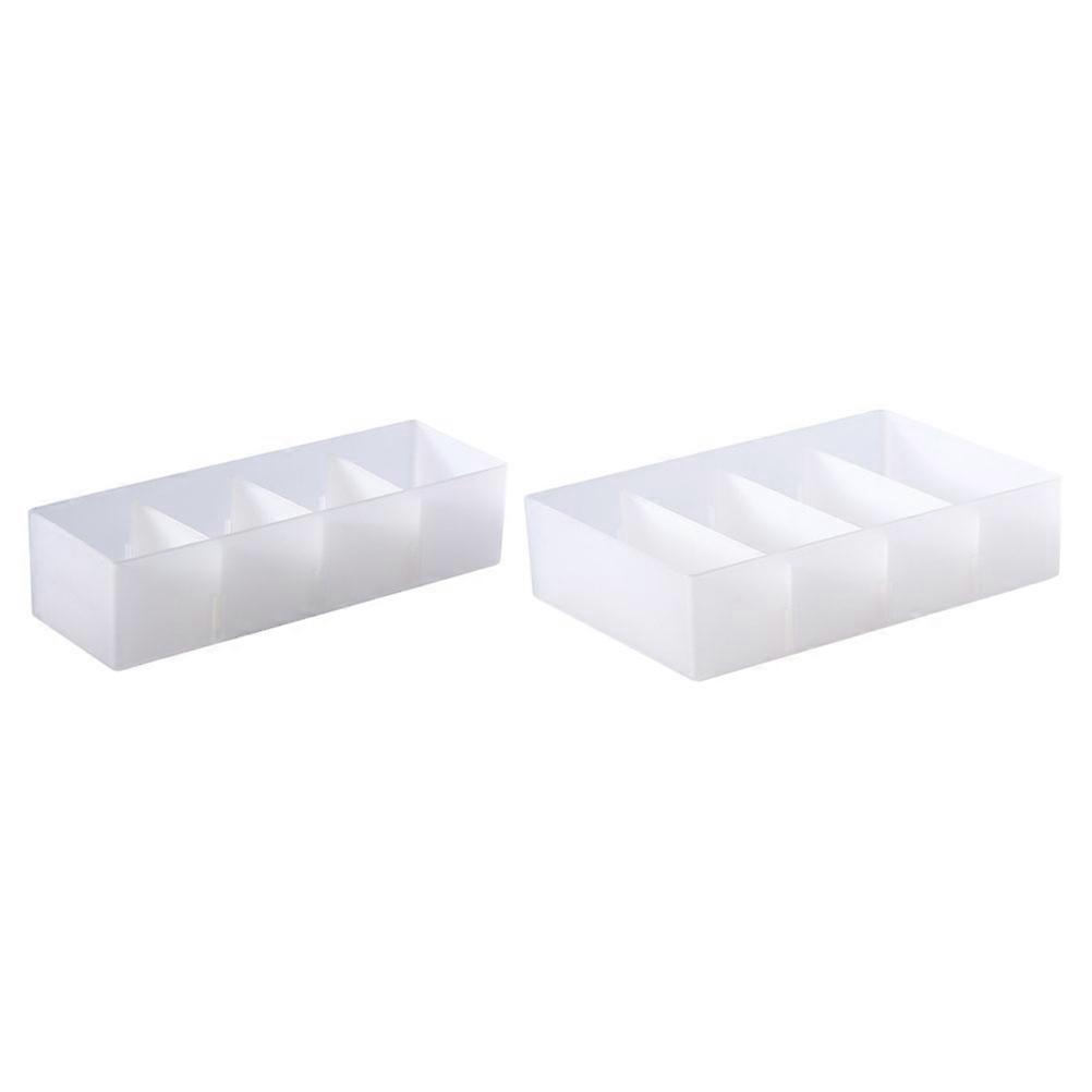 White TPU Storage Case with Detachable Compartment Plate for Home Use 2pcs