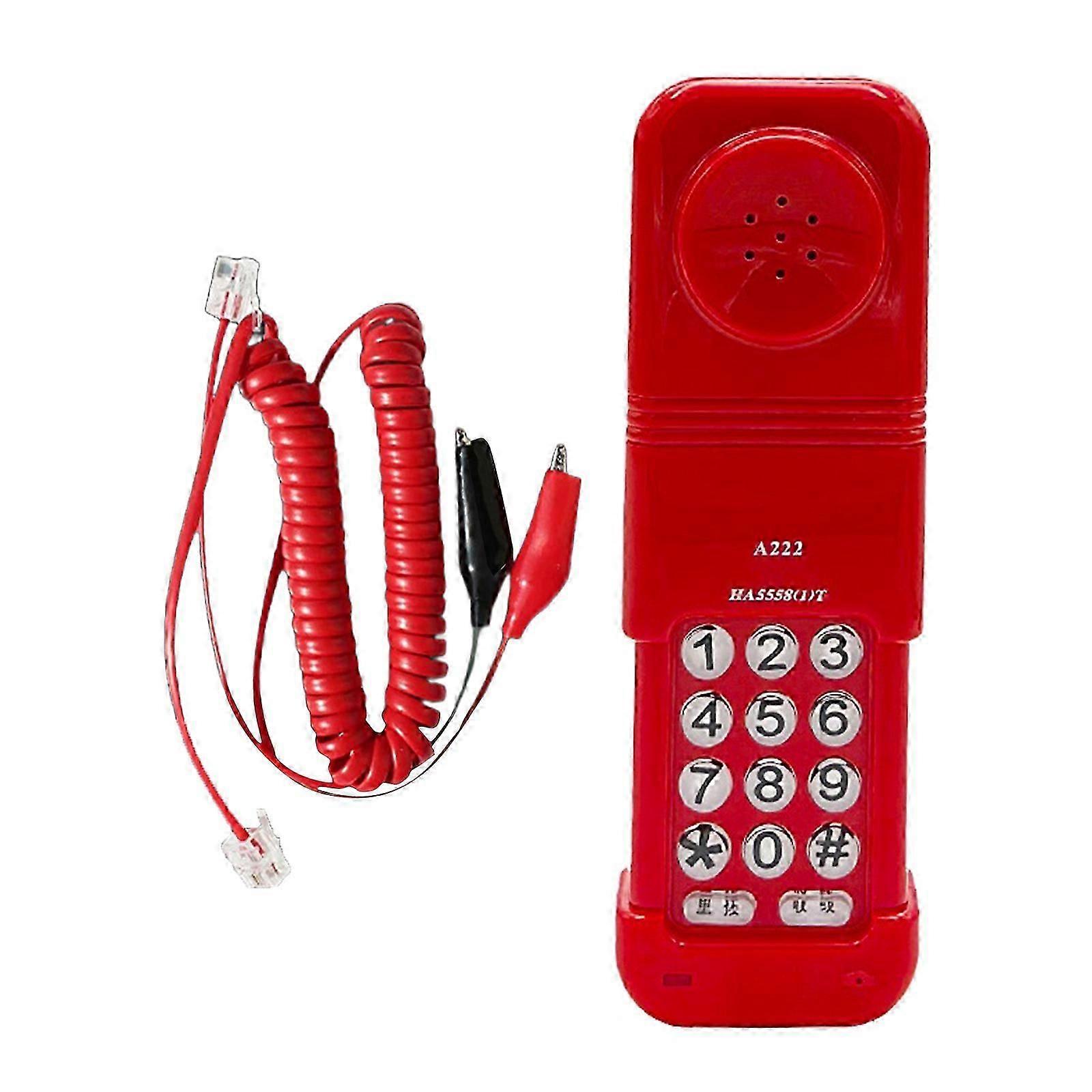 Telephone Landline with Telescopic Cover and Redial Function Corded Telephone Desktop Telephone for Hotel Guest Room