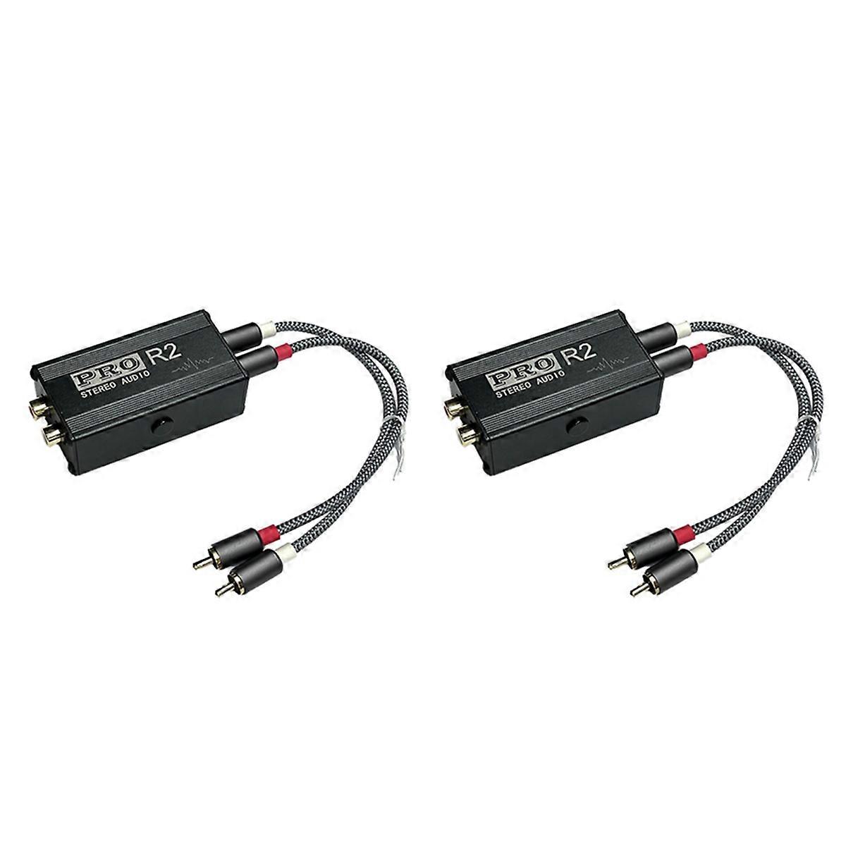 2X Ground Loop Audio Isolator Audio Noise Filter Noise Suppressor Isolator Audio Signal Noise Reduce