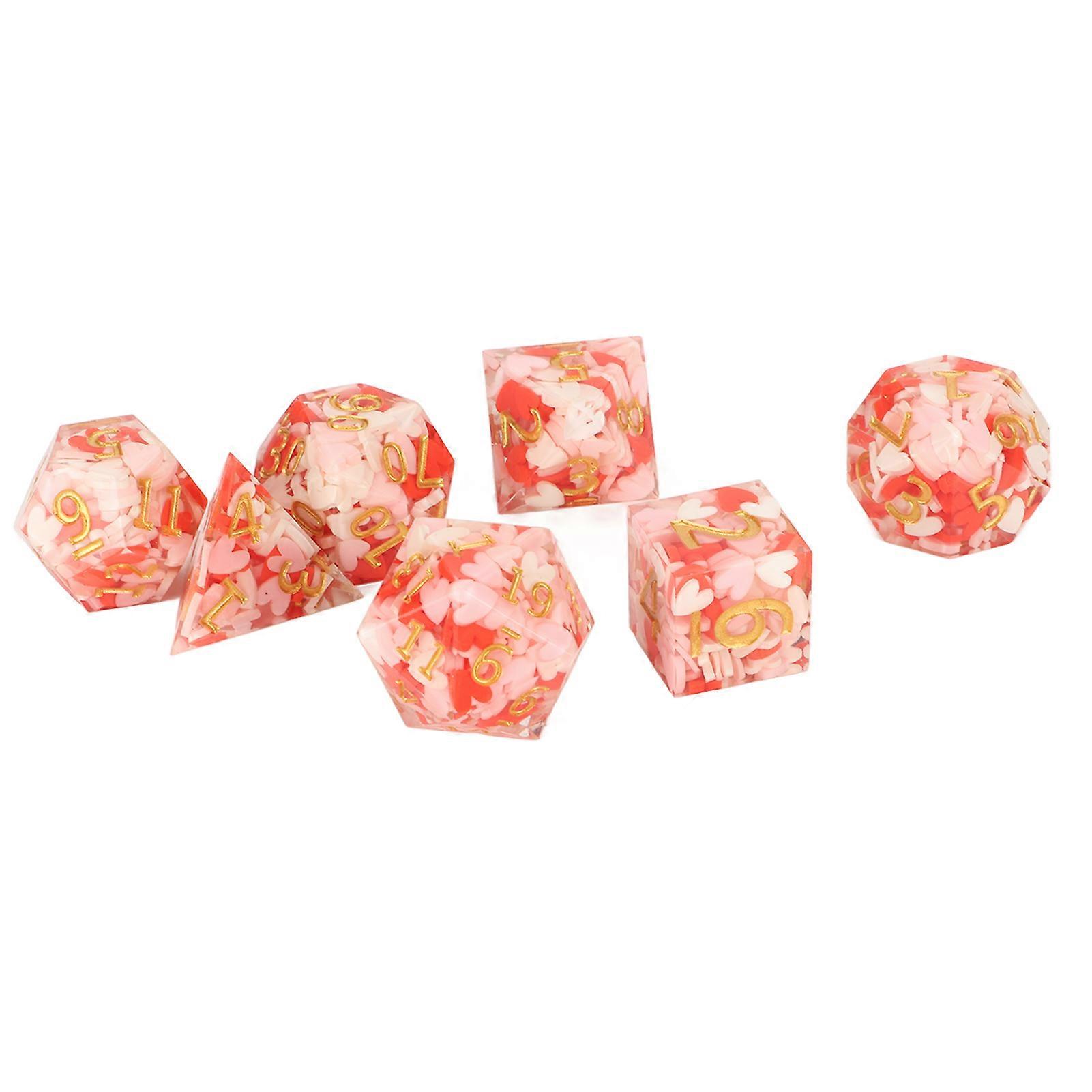D6 High Balance Clear Epoxy Resin Polyhedral RPG Dice Set