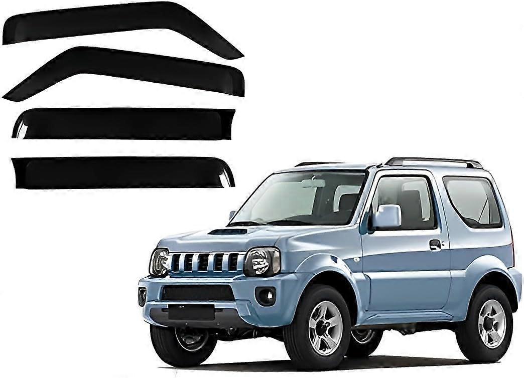 Wind deflectors for Suzuki Jimny MK3 JB23JB53 20052018, car window rain guards, rain deflectors, integrated deflectors.