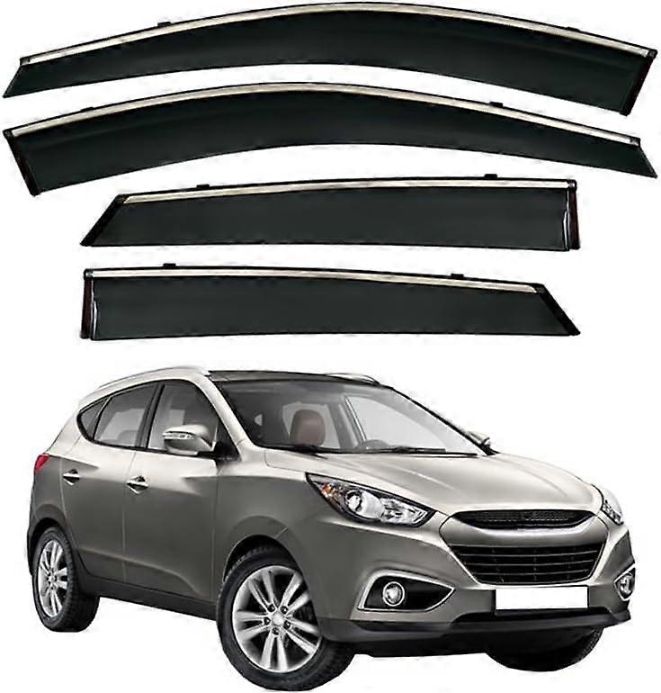 Auto Windabweiser for Tucson IX35 MK2/LM 2010-2014, Durable Window Rain Guards, Front and Rear Sunshade Accessories