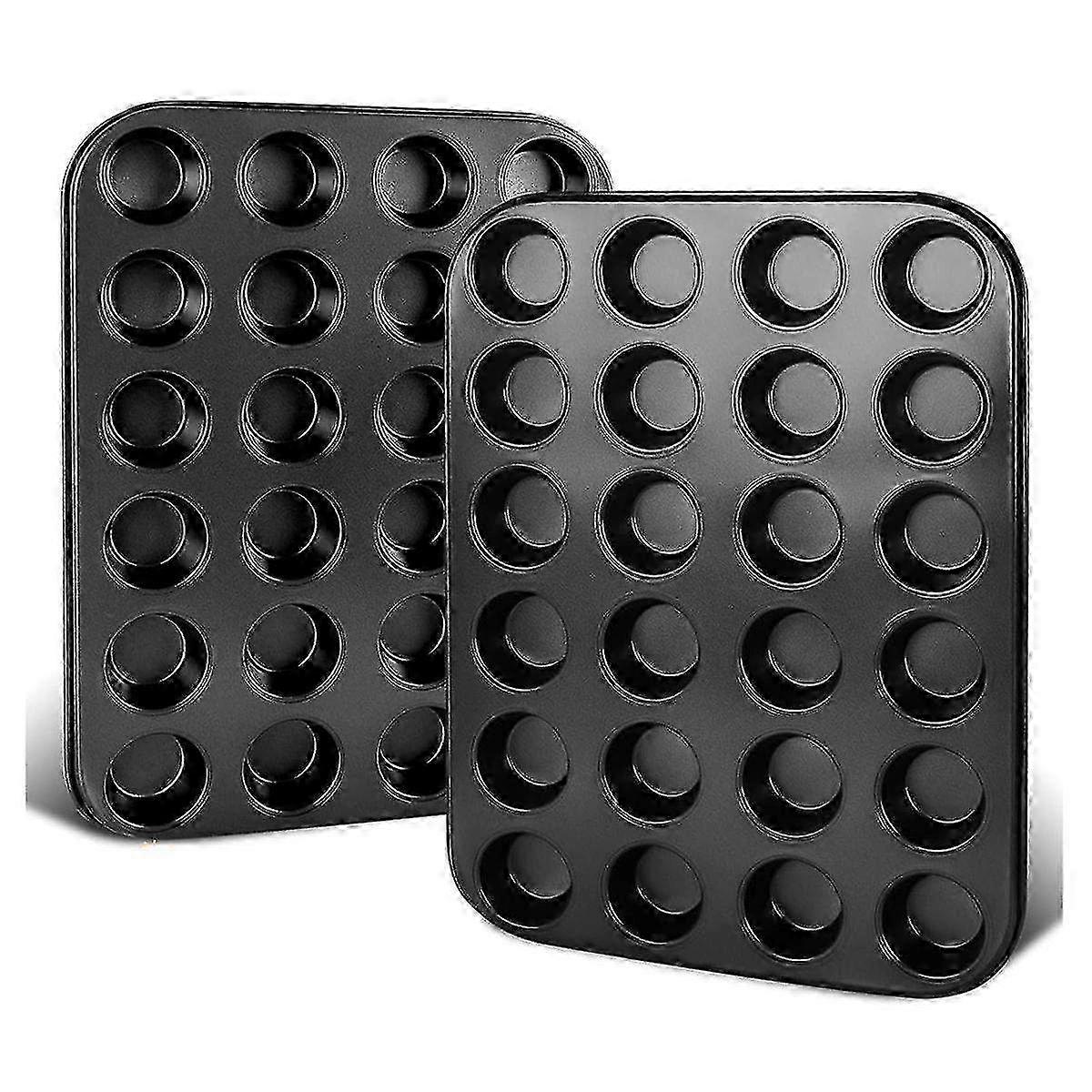 2er Pack Premium Antihaft-Backformen 24 Tassen, Mini-Muffinform, spülmaschinenfest Edition 528