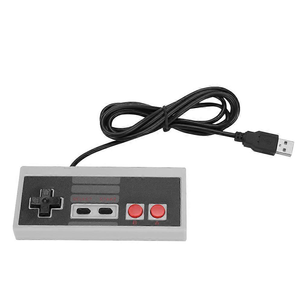 Classic Wired USB Game Handle Game Controller Originally Designed for NES Mini Host (Gray)