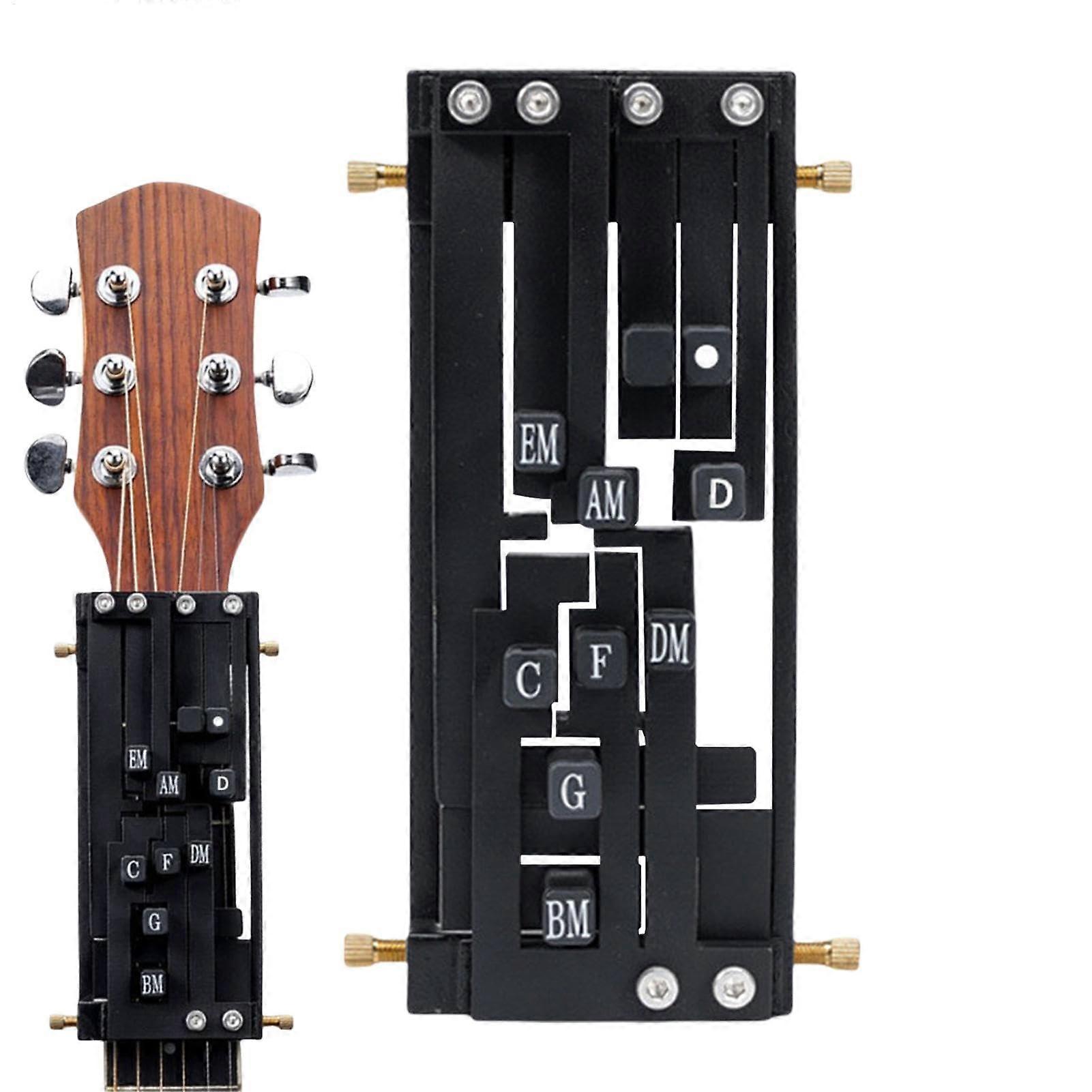 Guitar Learning Tool with Chord Assistant - Guitar Chord Presser Attachment for Quick Learning, Fits Most Guitar Types