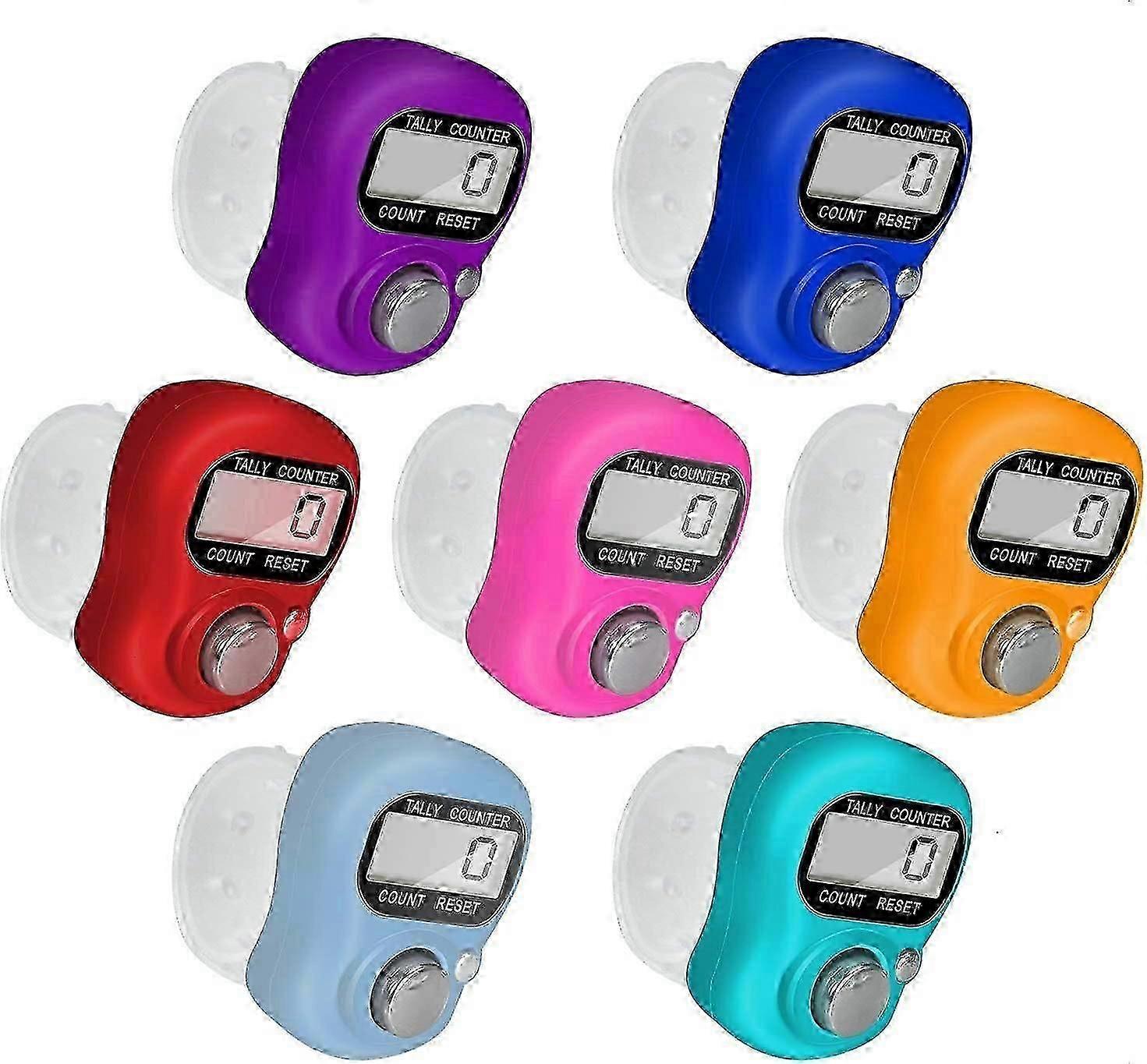Electronic Finger Counter, 7-Pack Resettable 5 Digit LCD Electronic Digital Display Finger Hand Tally Counter Counting