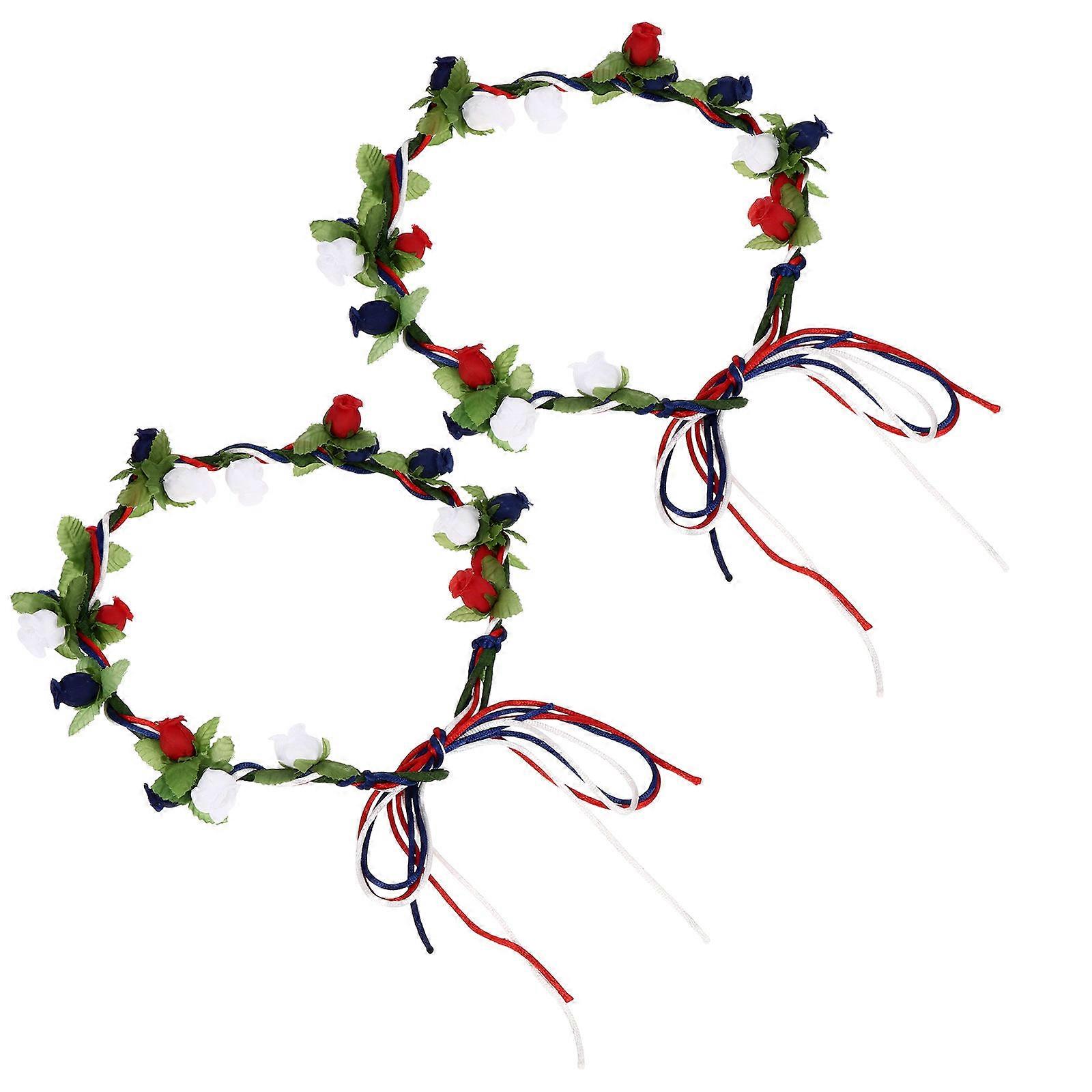 Stylish Garland Headdress for Holiday Decor Multi Color Cloth Comfortable to Wear Lightweight and Portable