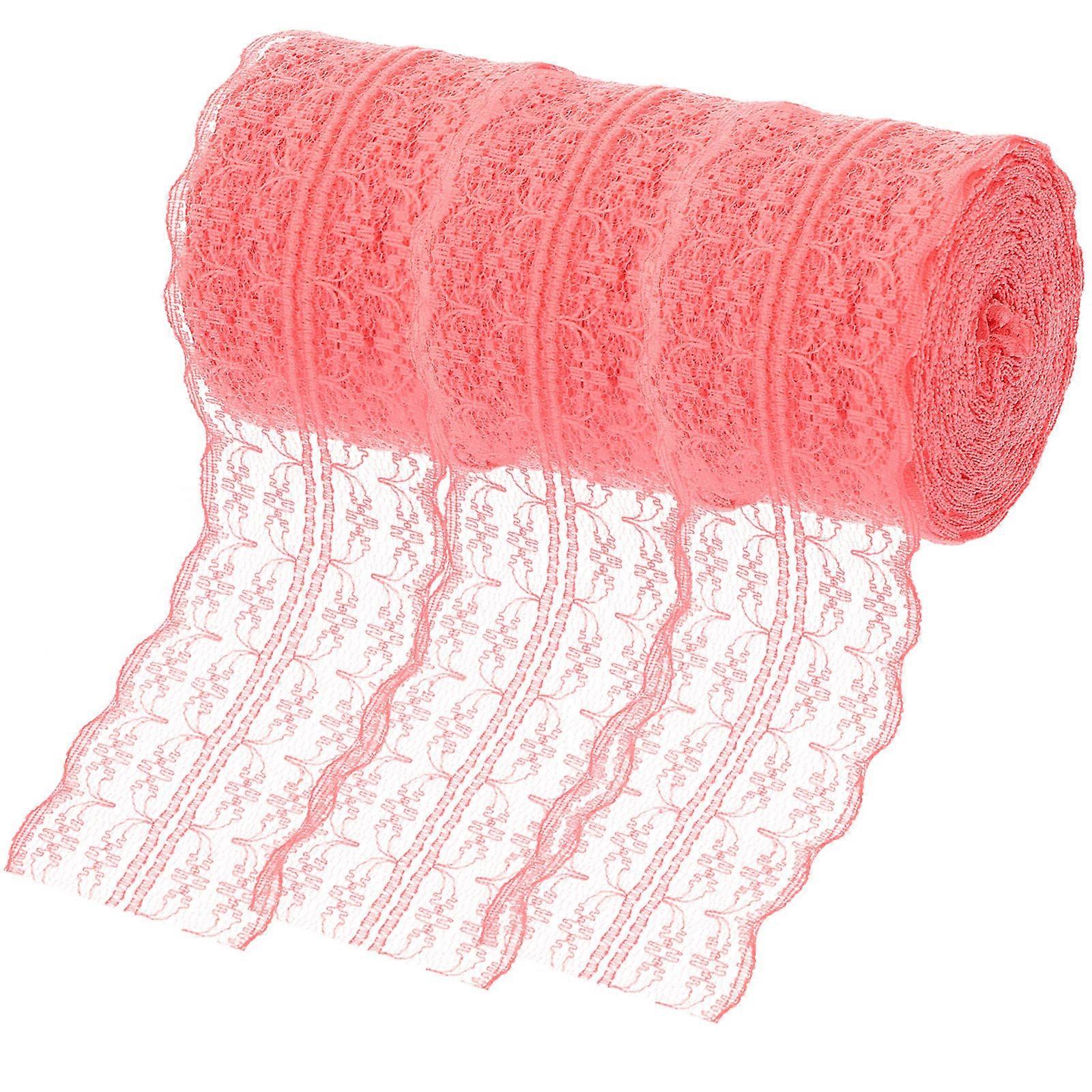Crochet Lace Trim 3 Rolls Of Lace Bandeau Lace Trim Diy Sewing Trim For Clothes Accessories Home Decoration Polyester 3Pack