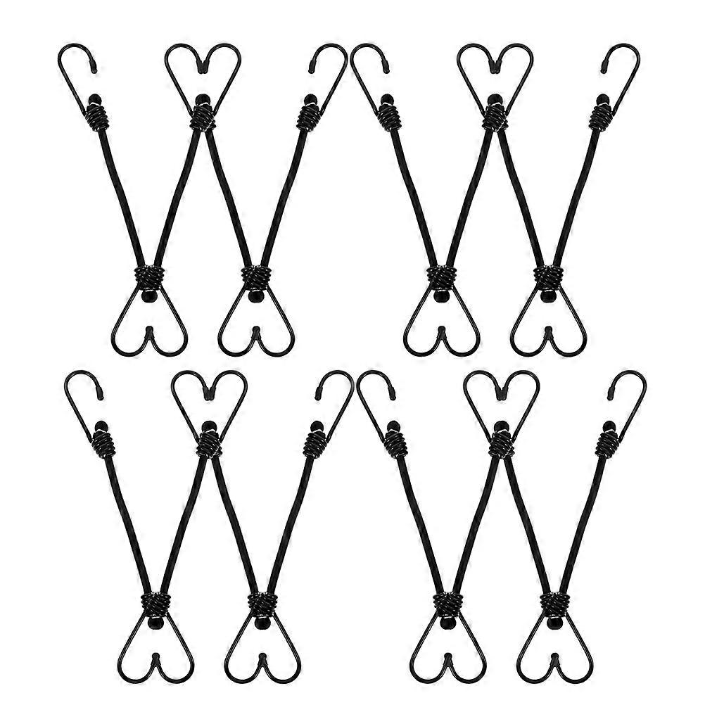 8Pcs Motorcycle Bike Tie Down Straps With Hooks Elastic Design For Durable Luggage Rope 10.2X1.2X0.6in