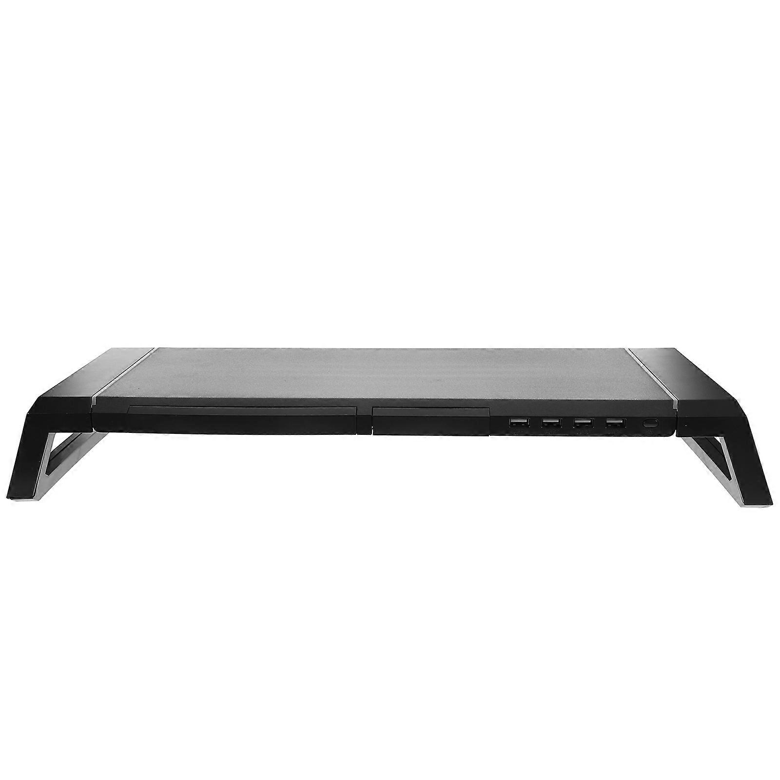 Computer Monitor Stand Lift Multi-Functional Monitor Stand With Rgb Lights And Usb Charging For Desktop Equipment 1Pack