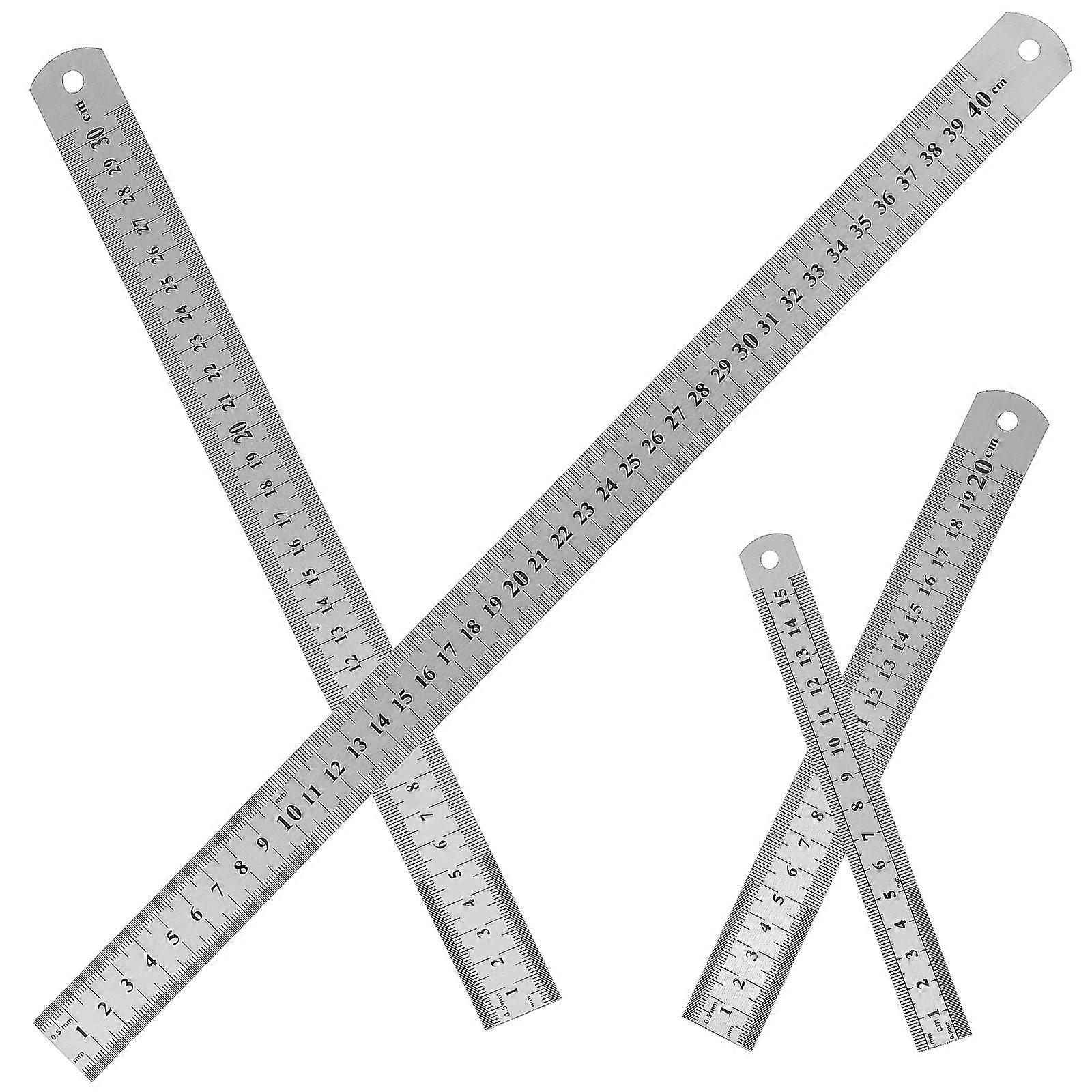Stainless Steel Measuring Tools 16Set Metal Rulers For Engineers Architects Schools Offices Featuring Thickened Design