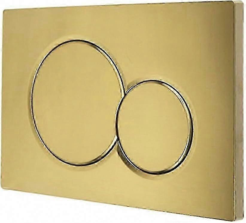 Wall-Mounted Toilet Flush Panel Button Accessories - Double Flush Plate, Hidden Water Tank, Matt Gold Finish