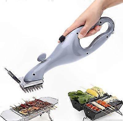 4-in-1 BBQ Cleaning Tool with Scraper, Long Handle, and Durable Metal Bristles for Grills