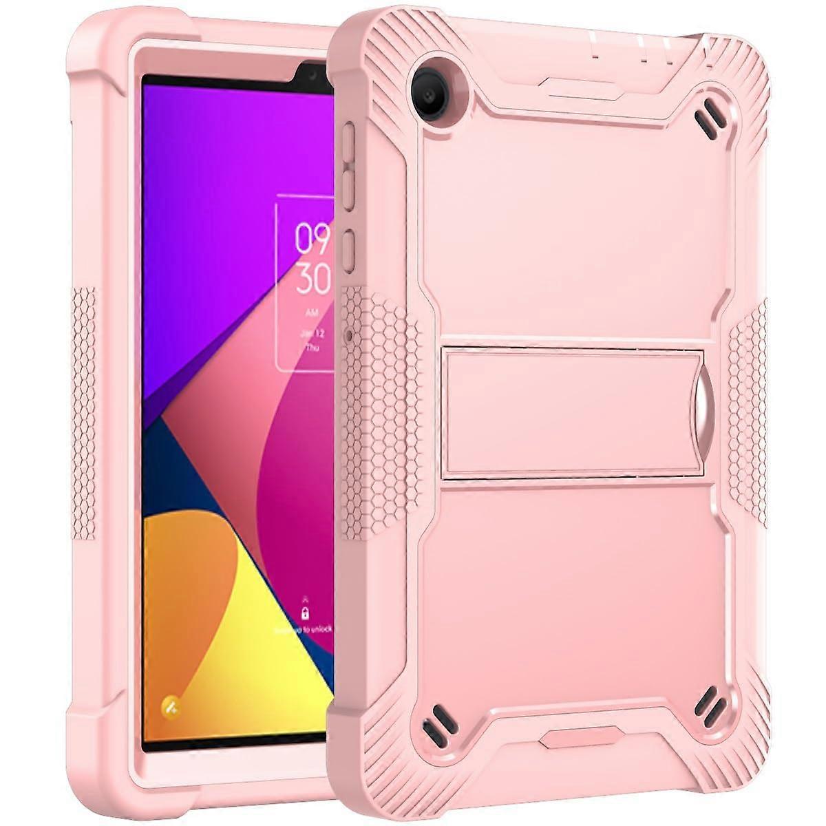 Tablet PC Case Compatible With TCL Tab 8 LE 9137W 9132X 2023 Tab 8-9038S 2022 Shockproof Durable Stand Rose Gold