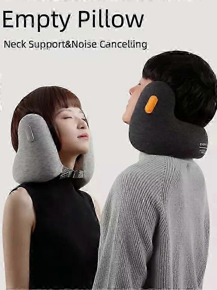 Travel Pillow Airplane with Noise Canceling Earmuffs, Memory Foam Travel Neck Pillow, 360Neck Support Suitable for Planes, Cars, Office New Arrival