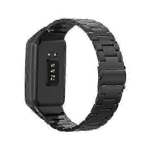 For Oppo Watch Free Nfc Stainless Steel Three-bead Watch Band QCFU