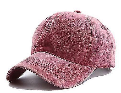 Washed Plain Baseball Cap, Retro Adjustable Dad Hats Gift For Men/w...
