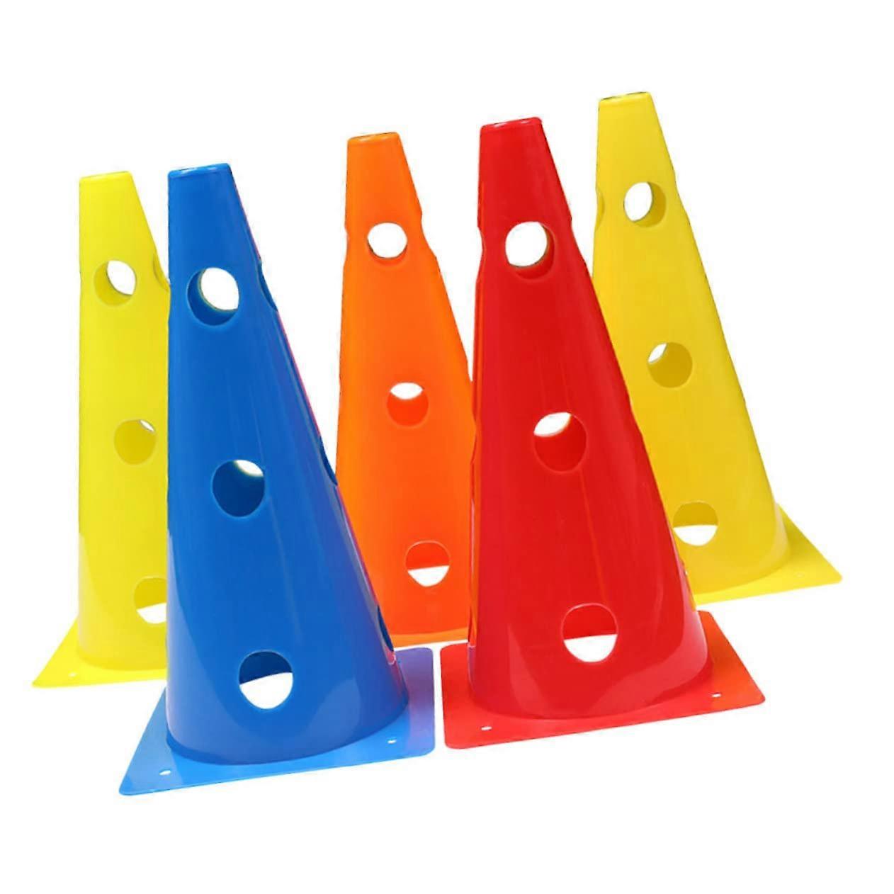 5pcs Cones Soccer Agility Markers Sturdy Pe Material Compact Stackable for Sports Day Activities