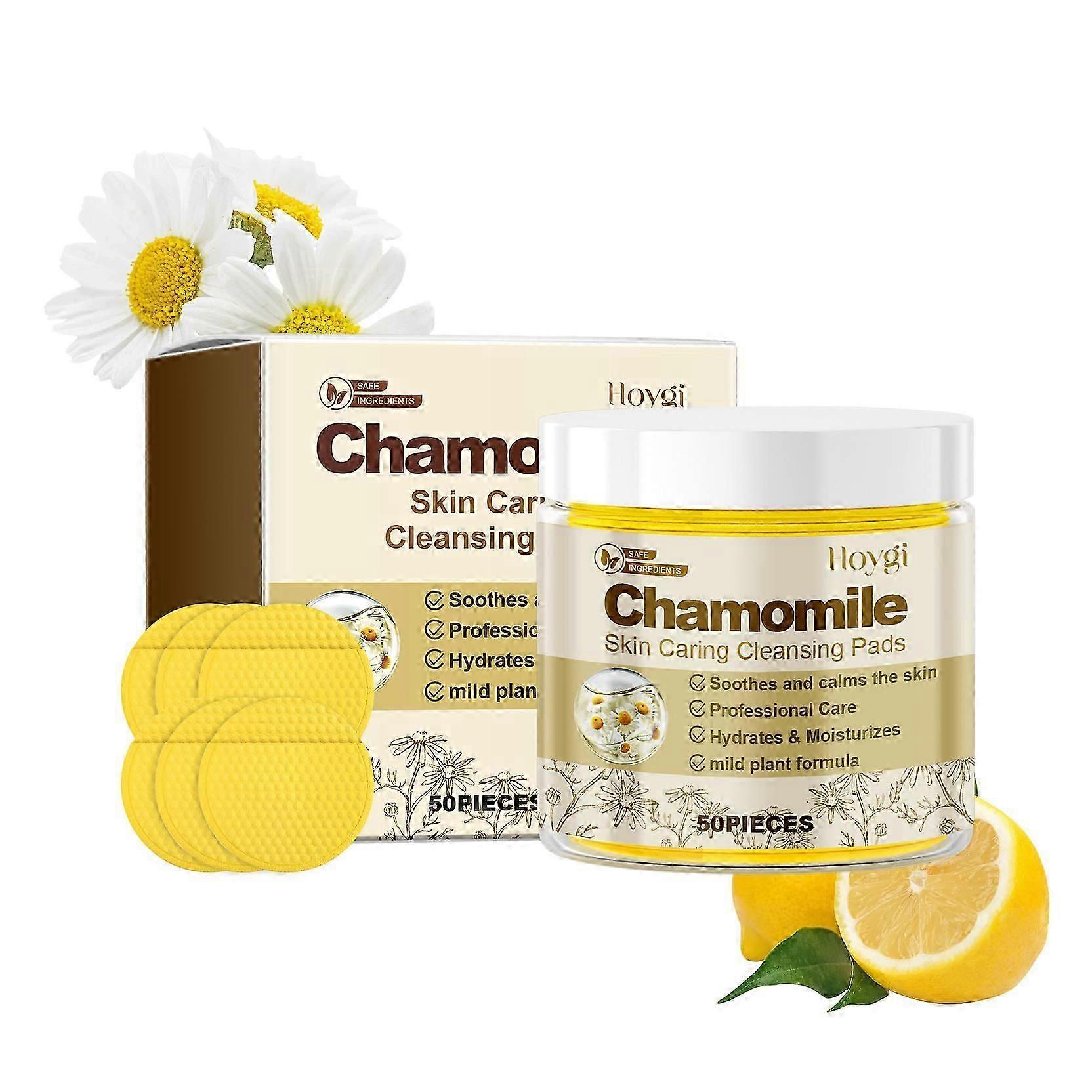 Hoygi chamomile soothing cleansing pads, gentle cleansing, moisturizing, refreshing, deep cleansing facial pores