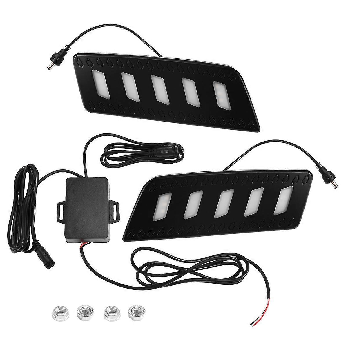 1 Pair LED Daytime Running Light DRL Day Light Front Grill Lamp