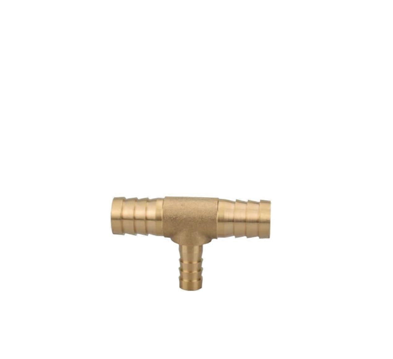 Equal Reducing Hose Barb Tee 19mm Brass Pipe Fitting Connector for Water Gas Oil Splitter Coupler Adapter 3 Way